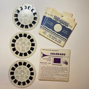 View-Master Sawyer's Colorado 3 reels and booklet COLO 1-3 - 1956 Viewmaster
